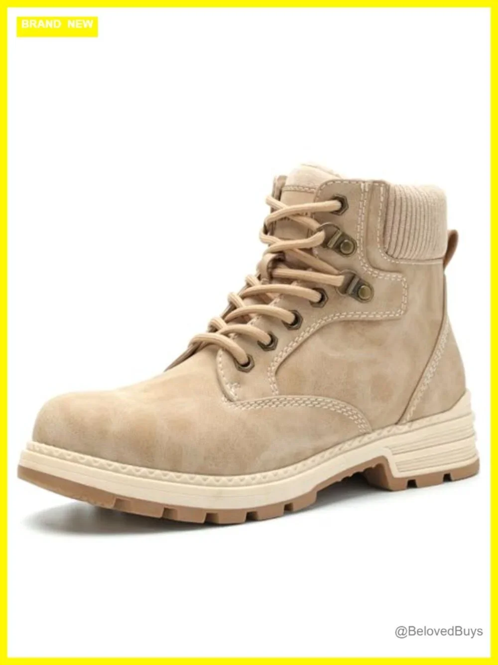 Waterproof PU Leather Hiking Boots - Insulated Faux Fur Collar, Ankle Support